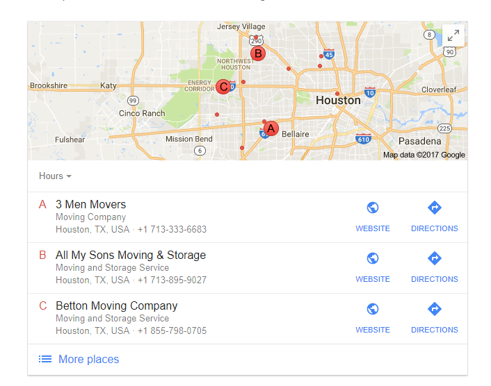 Local SEO for Moving Companies gmb