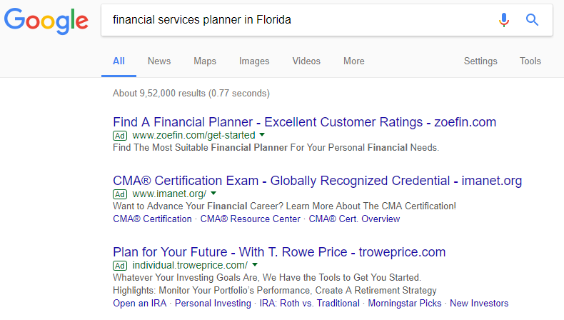Local SEO for Financial Services clients