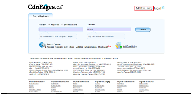 Add Business to Cdnpages business Step1