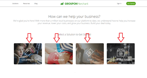 Add Business to Groupon Step1