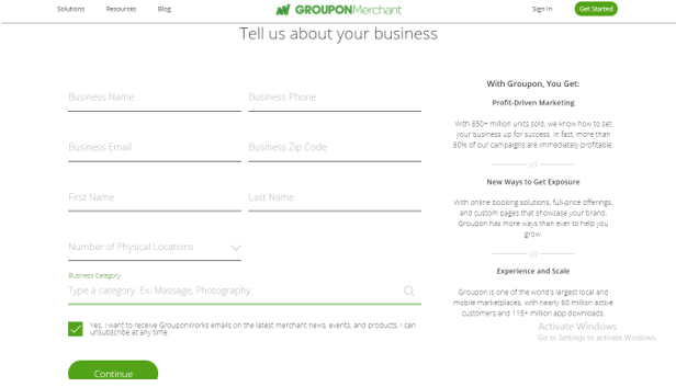 Add Business to Groupon Step2