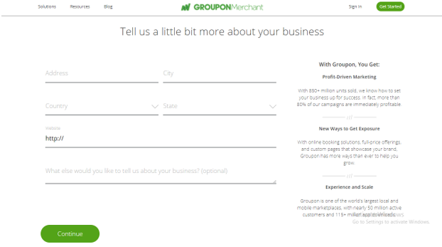 Add Business to Groupon Step3