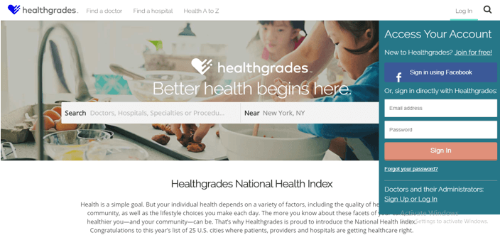 Add Business to Healthgrades Provider Step2