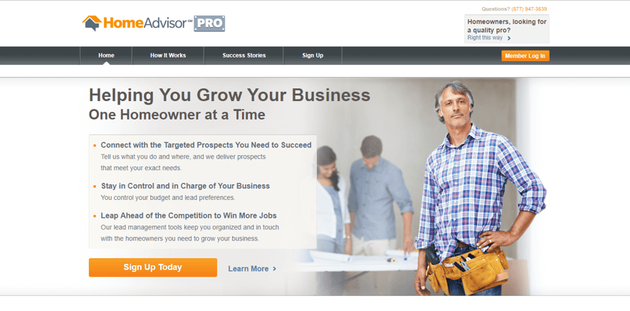 Add Business to ProHomeAdvisor business Step1